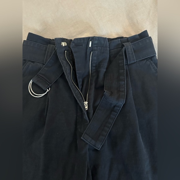 A.L.C. Black Pants w/ Belt Barrel Leg Paper Bag Pants - ALC Diego - Picture 4 of 13